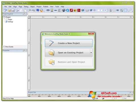 Ekrano kopija AutoPlay Media Studio Windows 7