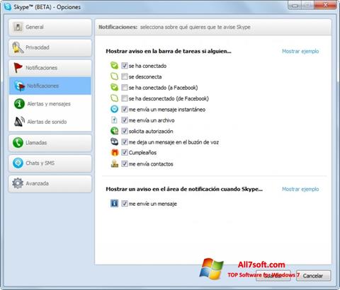 Ekrano kopija Skype Beta Windows 7