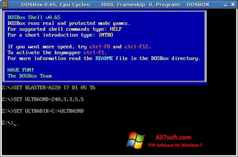 Ekrano kopija DOSBox Windows 7