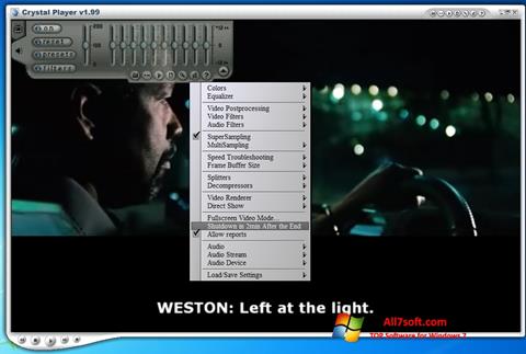 Ekrano kopija Crystal Player Windows 7