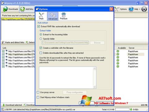 Ekrano kopija Mipony Windows 7