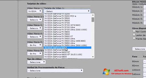 Ekrano kopija Power Supply Calculator Windows 7