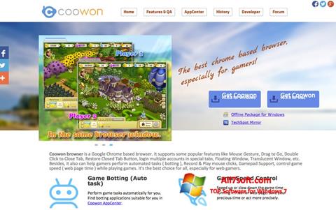 Ekrano kopija Coowon Browser Windows 7
