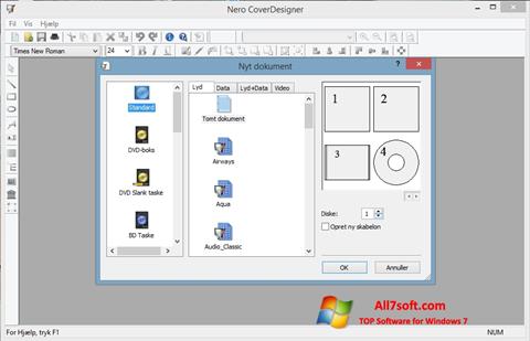 Ekrano kopija Nero Cover Designer Windows 7