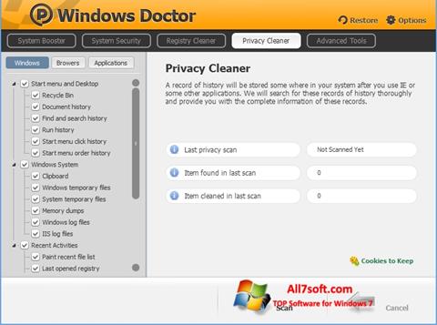 Ekrano kopija Windows Doctor Windows 7