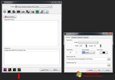 Ekrano kopija Dxtory Windows 7