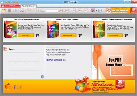 Ekrano kopija PPTX Viewer Windows 7