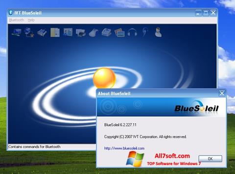 Ekrano kopija BlueSoleil Windows 7