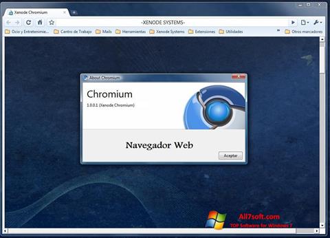 Ekrano kopija Chromium Windows 7