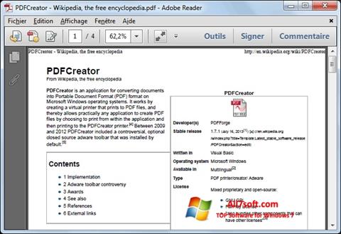 Ekrano kopija PDFCreator Windows 7