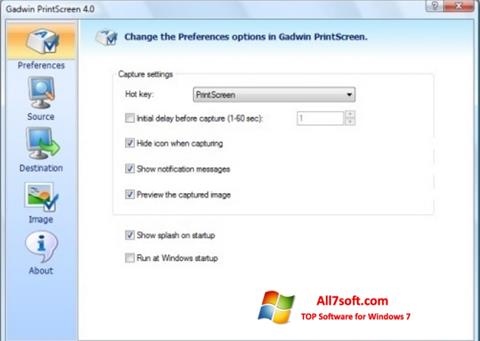 Ekrano kopija Gadwin PrintScreen Windows 7