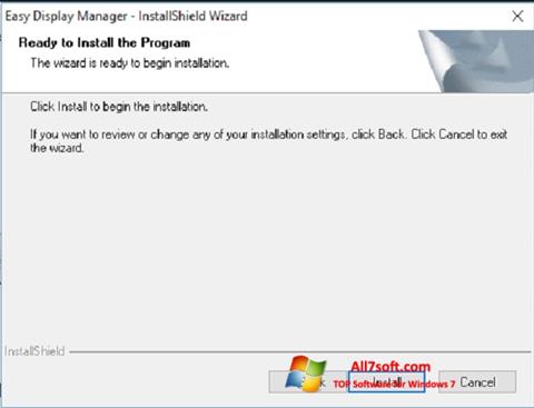 Ekrano kopija Easy Display Manager Windows 7