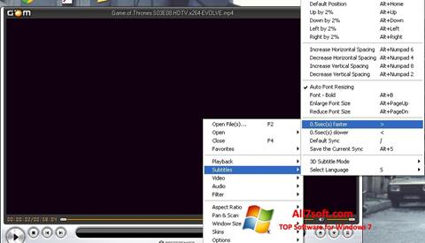 Ekrano kopija GOM Player Windows 7