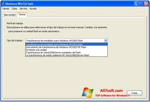 Ekrano kopija WinToFlash Windows 7