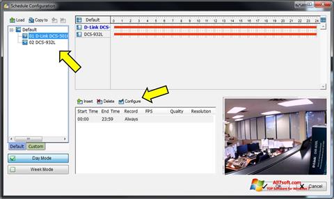Ekrano kopija D-ViewCam Windows 7