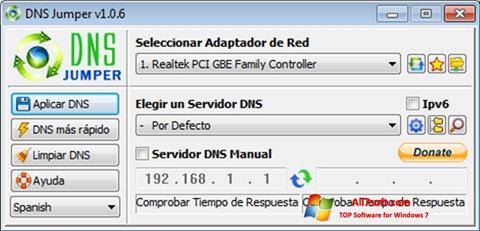 Ekrano kopija DNS Jumper Windows 7