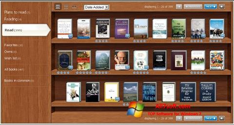 Ekrano kopija Bookshelf Windows 7