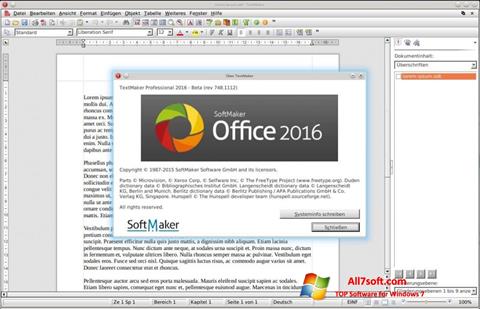 Ekrano kopija SoftMaker Office Windows 7