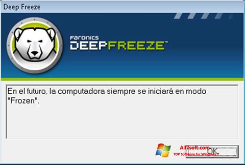 Ekrano kopija Deep Freeze Windows 7
