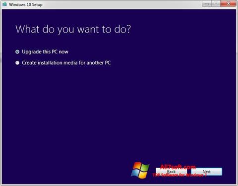 Ekrano kopija Media Creation Tool Windows 7