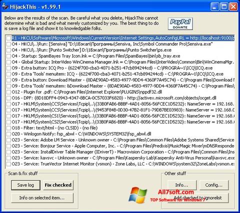Ekrano kopija HijackThis Windows 7