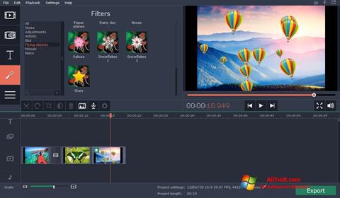 Ekrano kopija Movavi Video Suite Windows 7