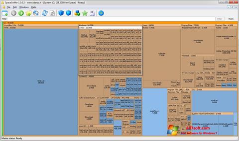 Ekrano kopija SpaceSniffer Windows 7