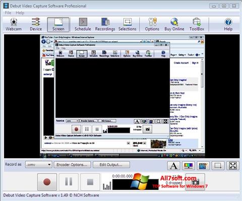 Ekrano kopija Debut Video Capture Windows 7