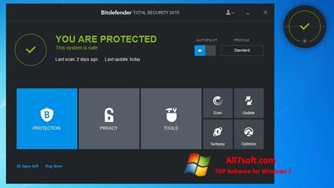 Ekrano kopija Bitdefender Windows 7
