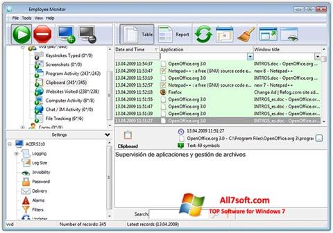Ekrano kopija Keylogger Windows 7
