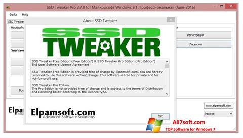 Ekrano kopija SSD Tweaker Windows 7