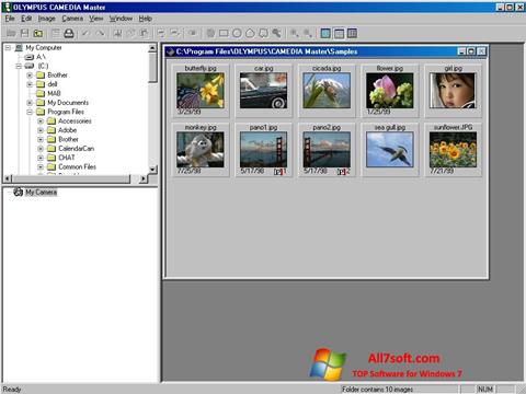 Ekrano kopija Olympus Master Windows 7
