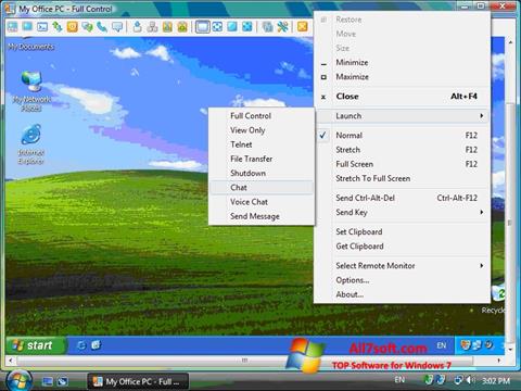 Ekrano kopija Radmin Windows 7
