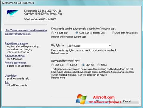 Ekrano kopija Kleptomania Windows 7