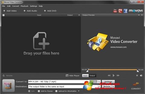 Ekrano kopija Movavi Video Converter Windows 7