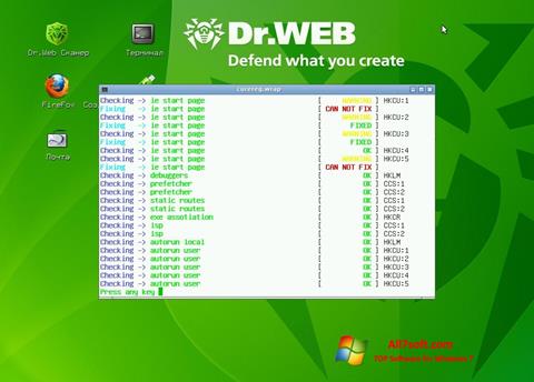 Ekrano kopija Dr.Web LiveCD Windows 7