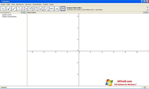 Ekrano kopija GeoGebra Windows 7