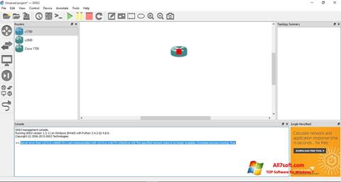 Ekrano kopija GNS3 Windows 7