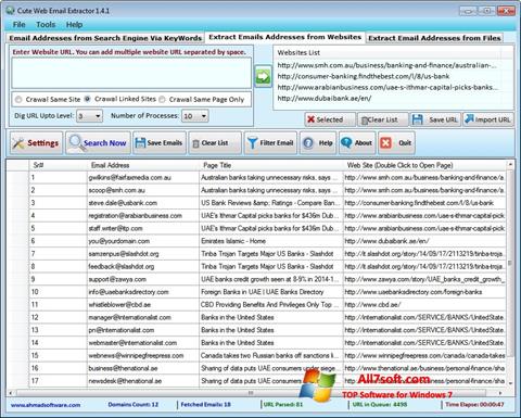 Ekrano kopija eMail Extractor Windows 7
