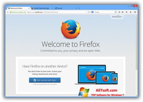 Ekrano kopija Mozilla Firefox Offline Installer Windows 7