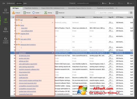 Ekrano kopija Site-Auditor Windows 7