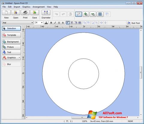 Ekrano kopija EPSON Print CD Windows 7