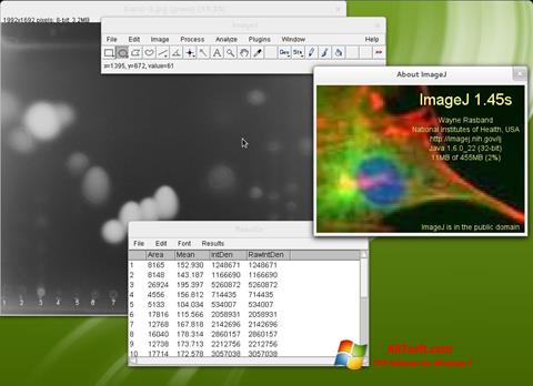 Ekrano kopija ImageJ Windows 7