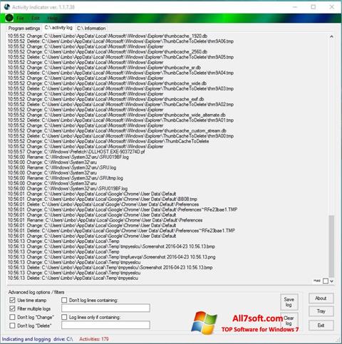 Ekrano kopija Drive Space Indicator Windows 7