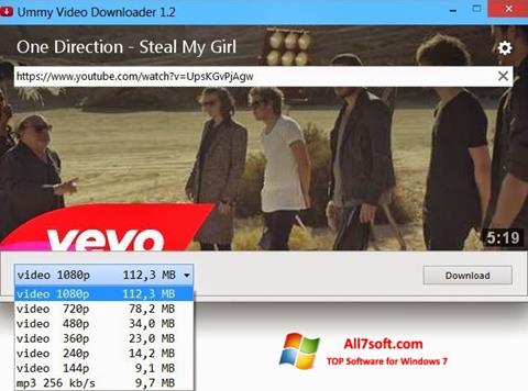 Ekrano kopija Ummy Video Downloader Windows 7