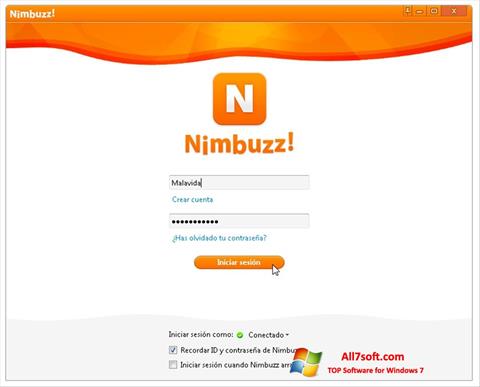 Ekrano kopija Nimbuzz Windows 7
