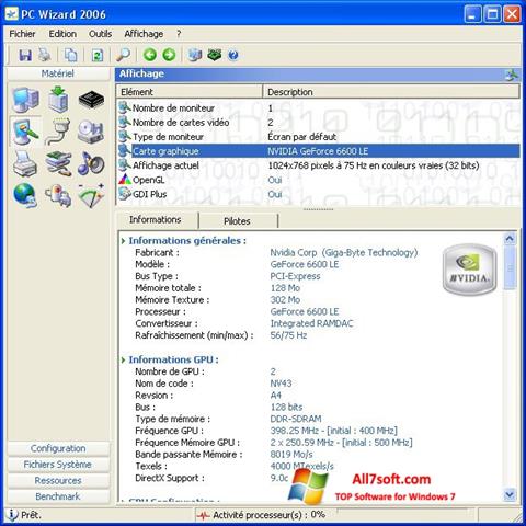 Ekrano kopija PC Wizard Windows 7