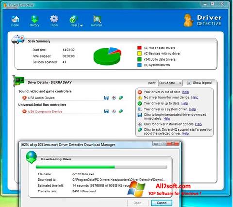 Ekrano kopija Driver Detective Windows 7