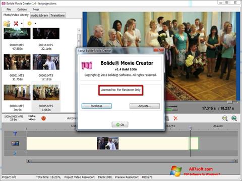 Ekrano kopija Bolide Movie Creator Windows 7