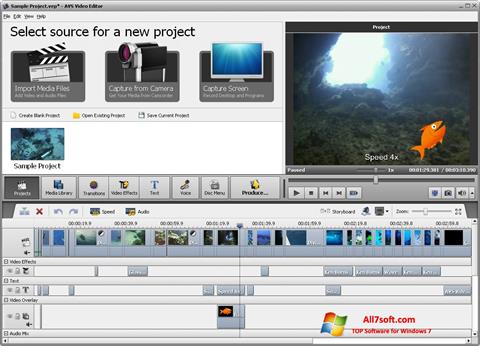 Ekrano kopija AVS Video Editor Windows 7